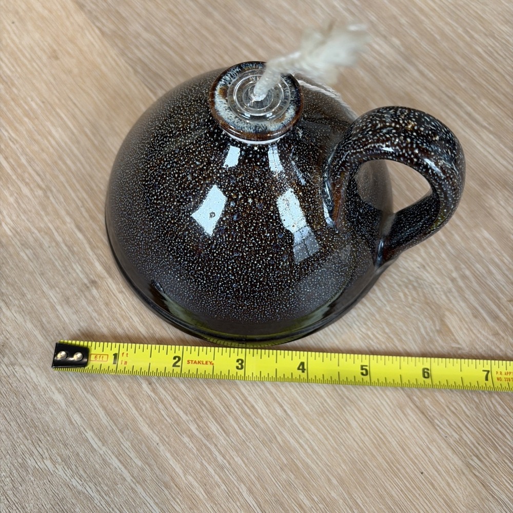Whynot Pottery Drip Glaze Oil Candle With Handle - Picture 6 of 8